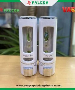 Bình dung dịch gắn tường đôi màu trắng