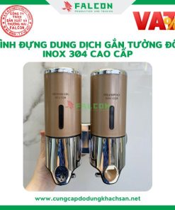 Bình đựng dung dịch gắn tường đôi inox 304 cao cấp