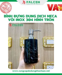 Bình đựng dung dịch meca vòi inox 304 hình tròn