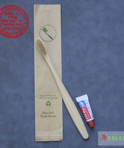 bàn chải tre thân thiện đóng túi kraft