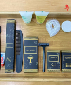 bộ amenities đen bao bì hộp giấy