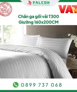Chăn ga gối vải T300 giường 160x200cm