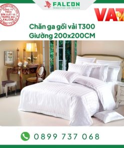 Chăn ga gối vải T300 giường 200x200cm