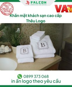 khăn thêu, khăn mặt khách sạn thêu logo