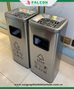 thùng rác gạt tàn đôi khách sạn