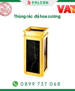 thùng rác sảnh đá hoa cương sang trọng