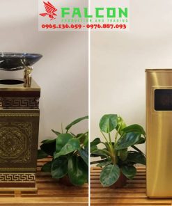 thùng rác sảnh phòng khách sạn