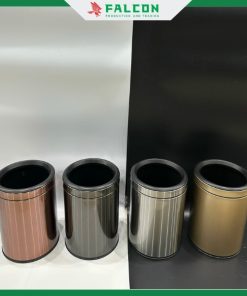 thùng rác nano không nắp hình tròn nhiều màu