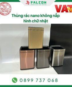 thùng rác nano không nấp hình chữ nhật