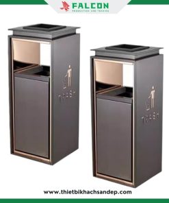 thùng rác sảnh inox cap cấp cho khách sạn từ 3-5 sao