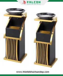 thùng rác tiền sảnh khách sạn cao cấp