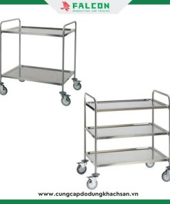 Xe đẩy dọn dẹp chất liệu inox 201